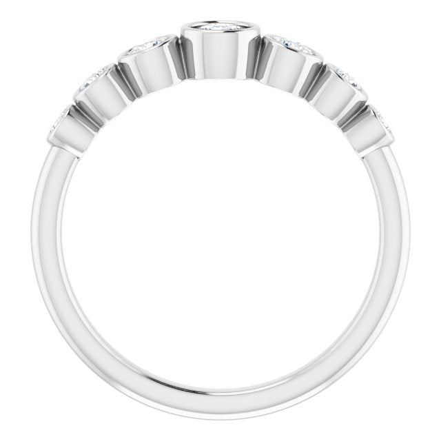 14K White 1/2 CTW Diamond Anniversary Band - Balacia