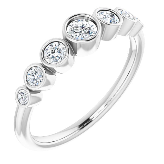 14K White 1/2 CTW Diamond Anniversary Band - Balacia