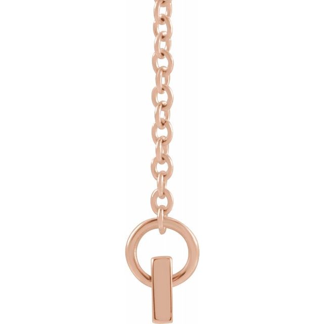 14K Rose Gold Family is Forever Bar 18&quot; Necklace