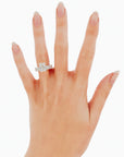 3 Carat Radiant Cut Moissanite Engagement Ring 14k White Gold