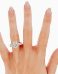 3 Carat Radiant Cut Moissanite Engagement Ring 14k White Gold