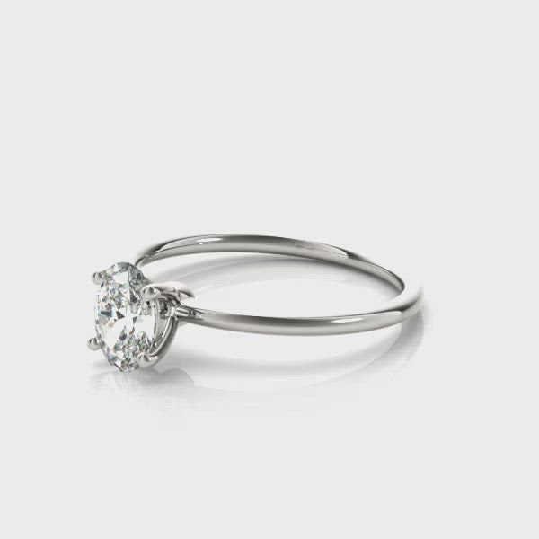 Aspen Oval Diamond Solitaire Engagement Ring