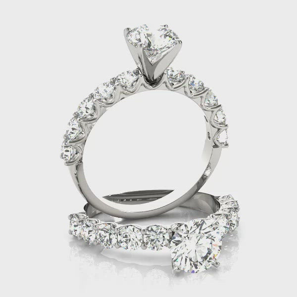Belle Round Diamond Glamorous Engagement Ring