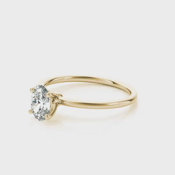 Aspen Oval Diamond Solitaire Engagement Ring