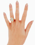 1.5 Carat Marquise Halo Moissanite Engagement Ring