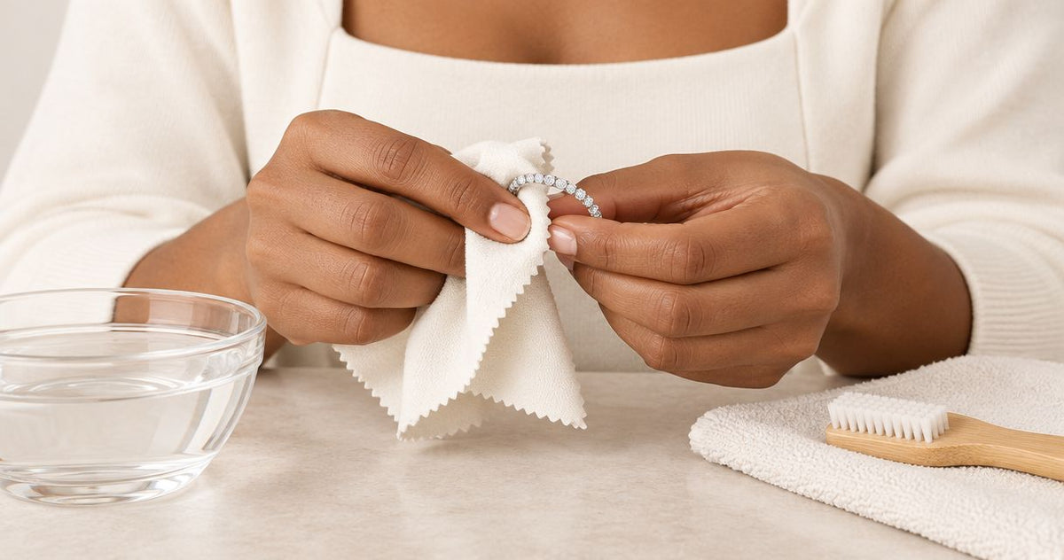 How do you clean a moissanite ring at home?