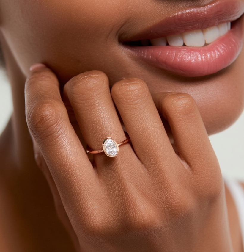bezel engagement rings