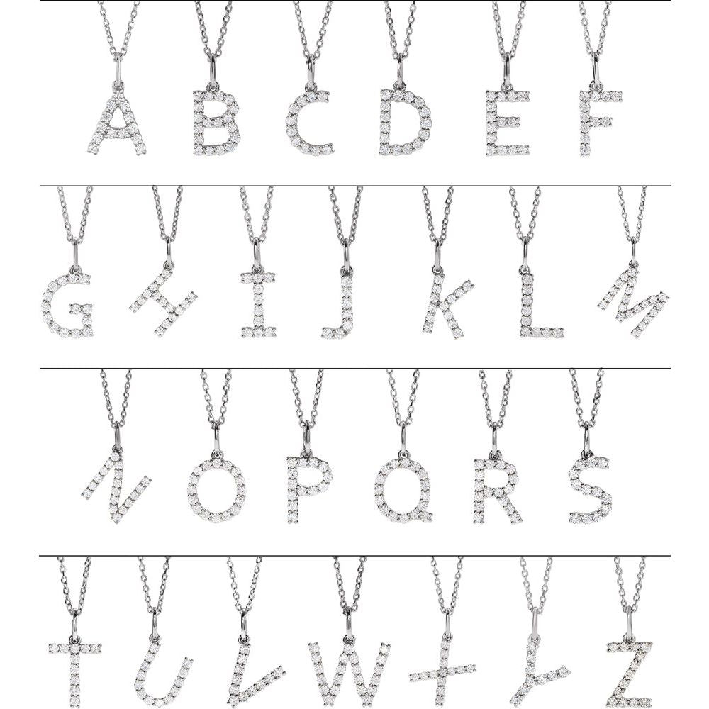 Diamond Initials Letter Jewelry