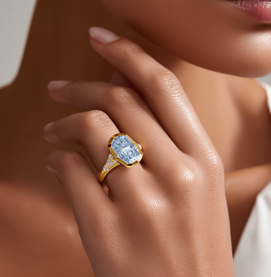 color diamond engagement rings gold
