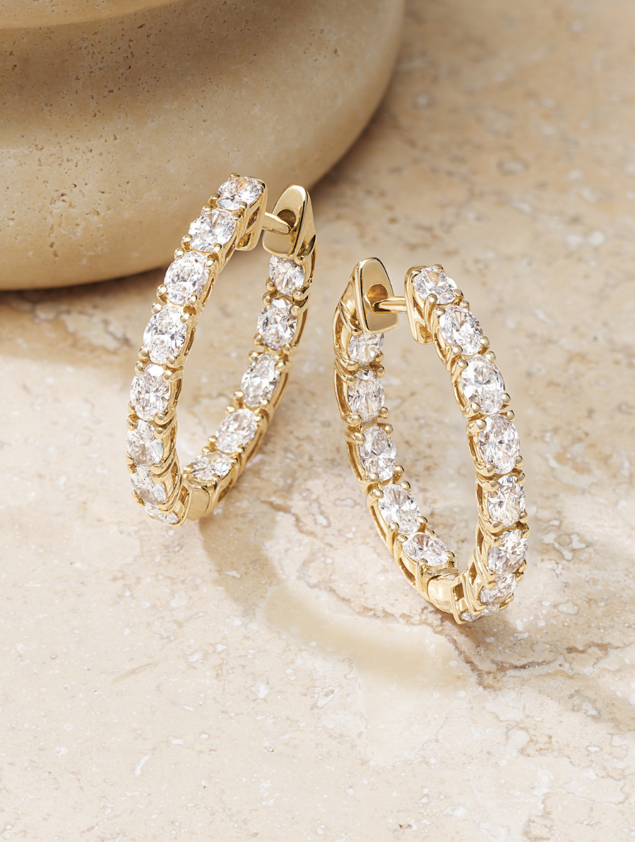 balacia lab diamond earrings