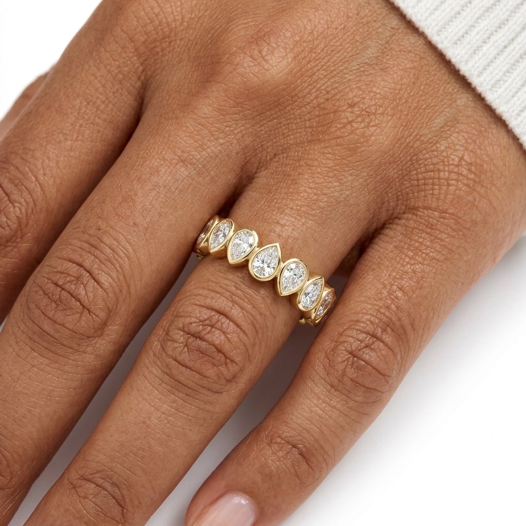 lab diamond eternity band