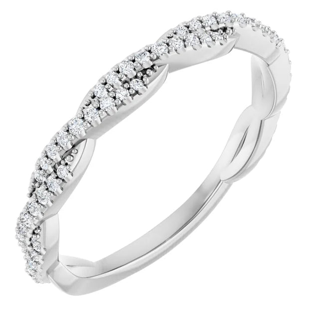 Diamond Twist Anniversary Band