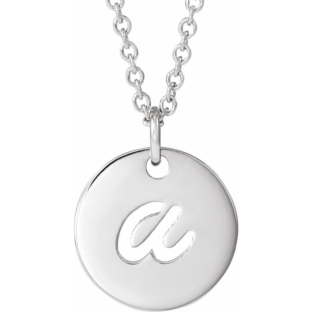 14K Script Initial A 16-18" Necklace