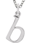 14K  Lowercase Initial b 16" Necklace