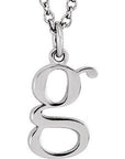 14K  Lowercase Initial g 16" Necklace
