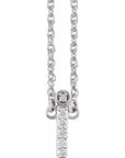 14K  .07 CTW Natural Diamond Lowercase Initial I 16" Necklace