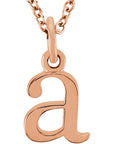 14K  Lowercase Initial a 16" Necklace