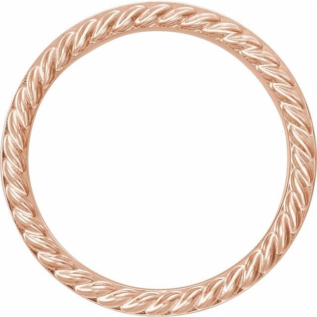 10K Rose 6 mm Rope Pattern Band - Balacia