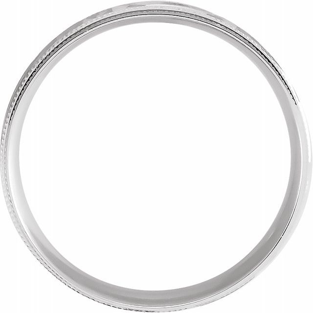 10K White 6 mm Grooved Band - Balacia