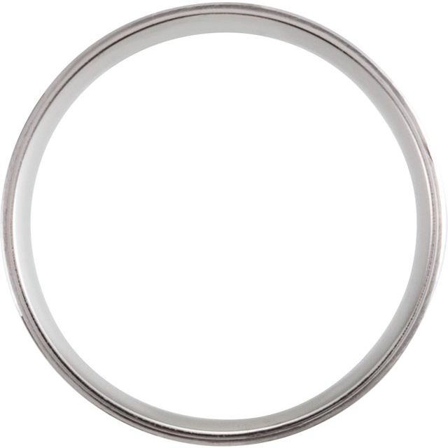 10K White 6 mm Grooved Band with Satin Finish - Balacia