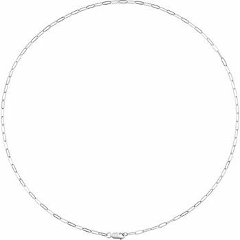 14K 2.1 mm Paperclip-Style 16&quot; Chain