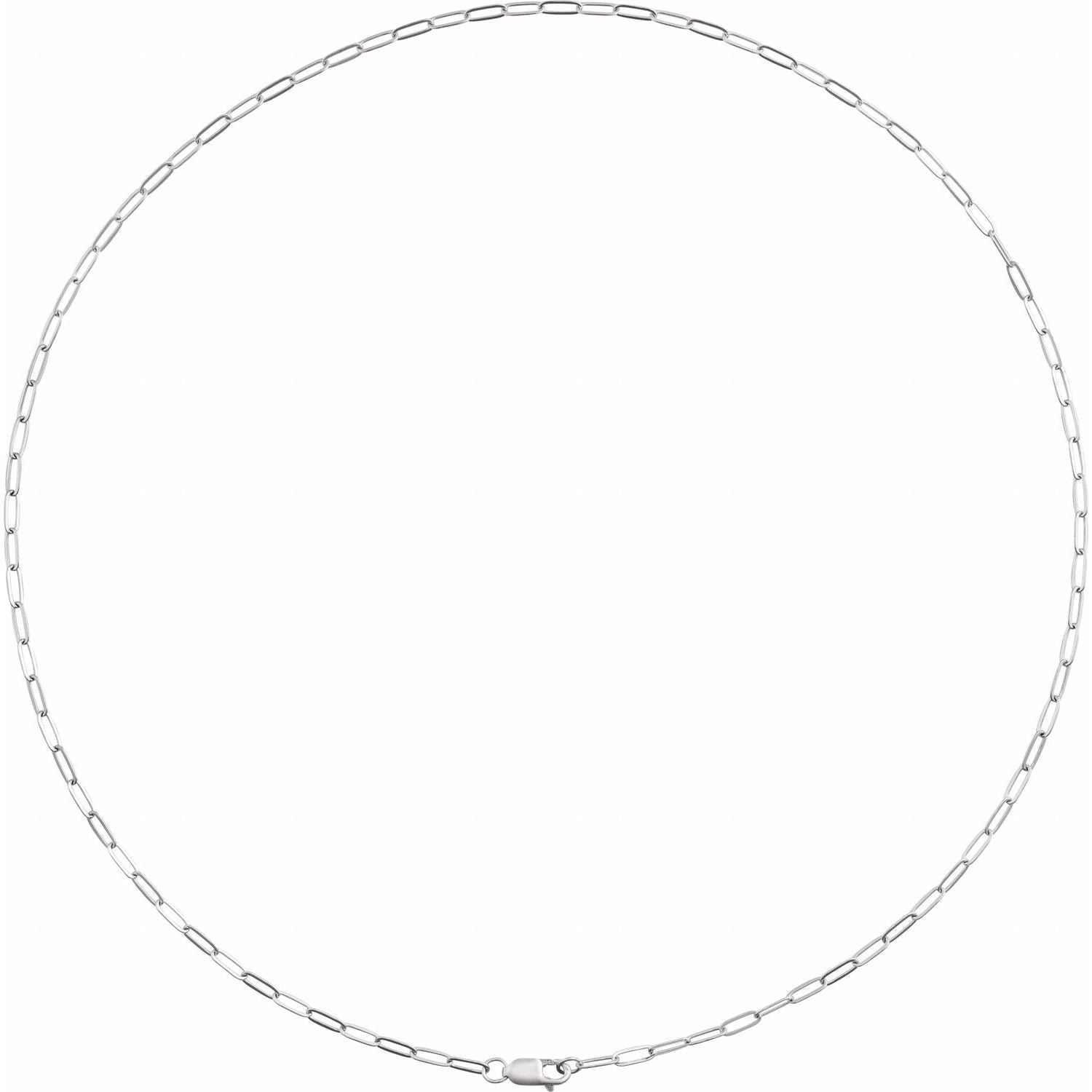 14K 2.1 mm Paperclip-Style 18&quot; Chain