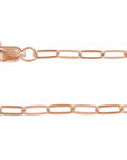 14K 2.1 mm Paperclip-Style 7" Chain