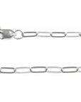 14K 2.1 mm Paperclip-Style 18" Chain