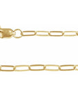 14K 2.1 mm Paperclip-Style 7" Chain