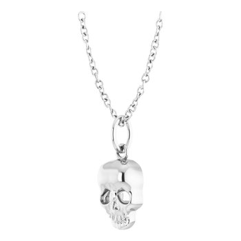 Halloween Sterling Silver Skull 16-18" Necklace