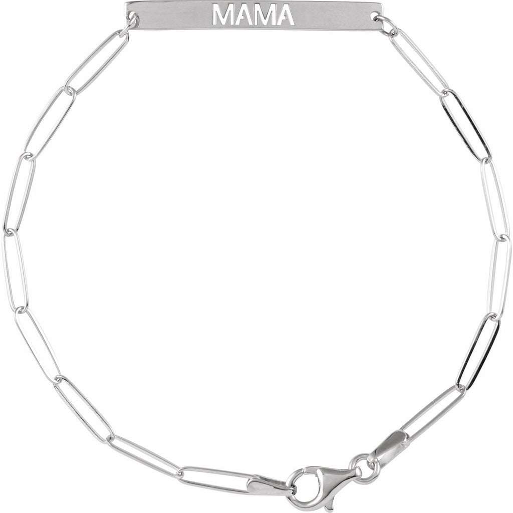 14K Mama Bar 7" Bracelet