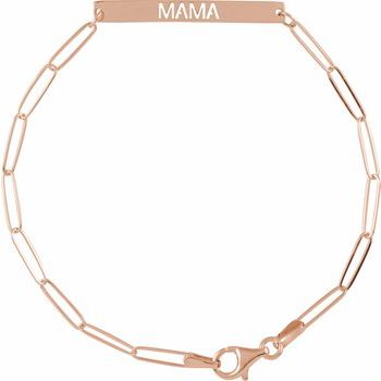 14K Mama Bar 7&quot; Bracelet