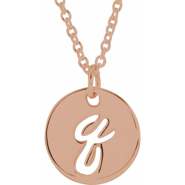 14K Script Initial Q 16-18&quot; Necklace