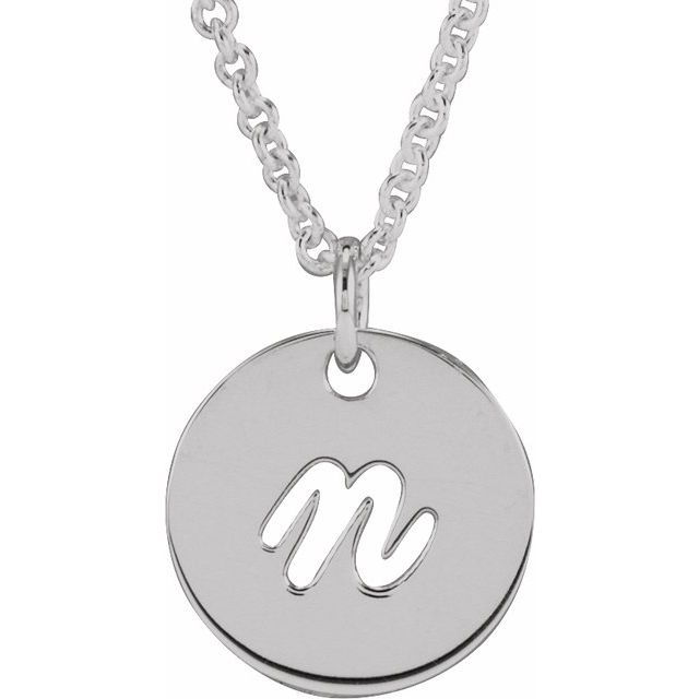 14K  Script Initial N 16-18" Necklace