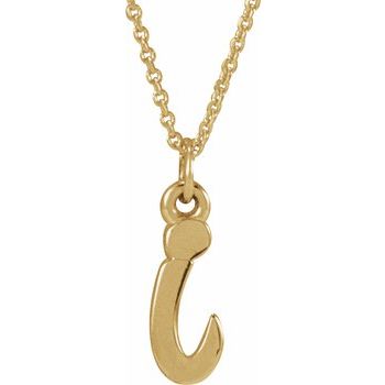 14K  Petite Initial I 16&quot; Necklace