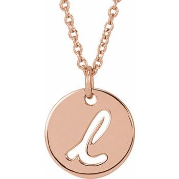 14K  Script Initial L 16-18&quot; Necklace