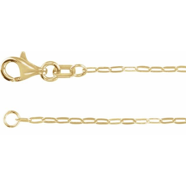 14K 1.25 mm Paperclip - Style 16" Chain - Balacia