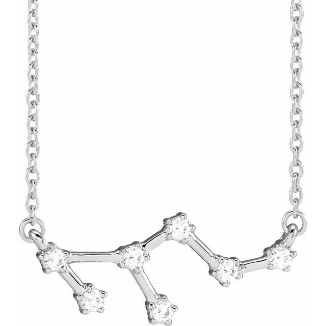 14K 1/6 CTW Diamond Leo 16 - 18&quot; Necklace - Balacia