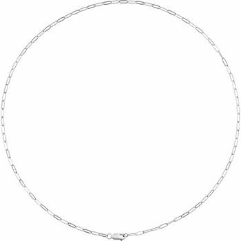 14K 2.1 mm Paperclip - Style 16" Chain - Balacia