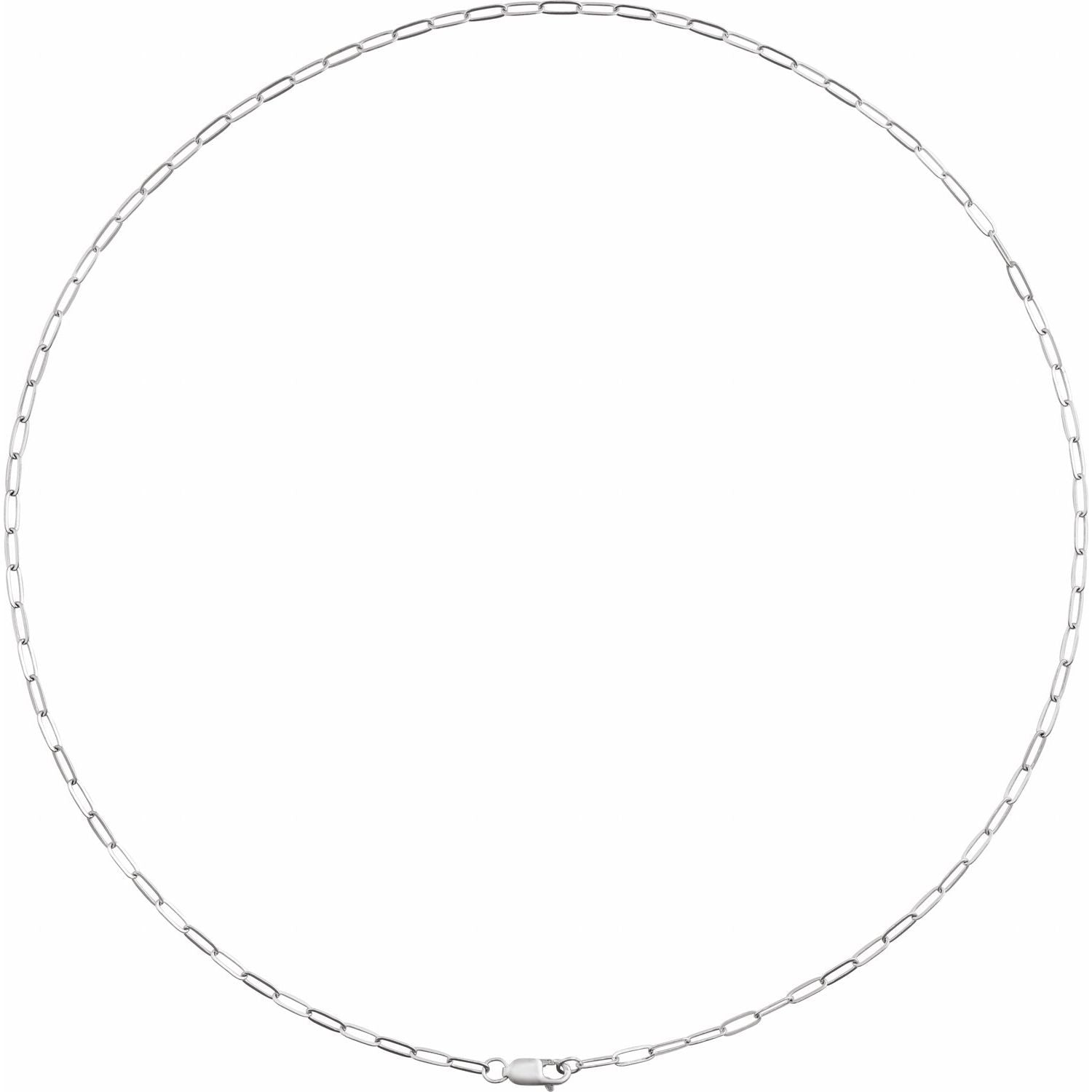 14K 2.1 mm Paperclip - Style 18" Chain - Balacia