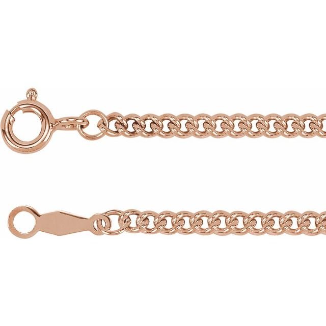 14K 2.25 mm Solid Curb Link 20" Chain - Balacia