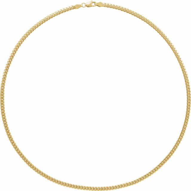 14K 3.3 mm Miami Cuban Link 18" Chain with Lobster Clasp - Balacia