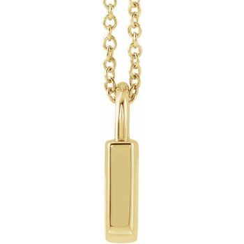 14K Engravable Lock 16 - 18&quot; Necklace - Balacia