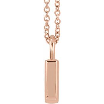 14K Engravable Lock 16 - 18&quot; Necklace - Balacia