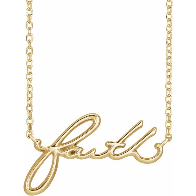 14K Faith 18" Necklace - Balacia