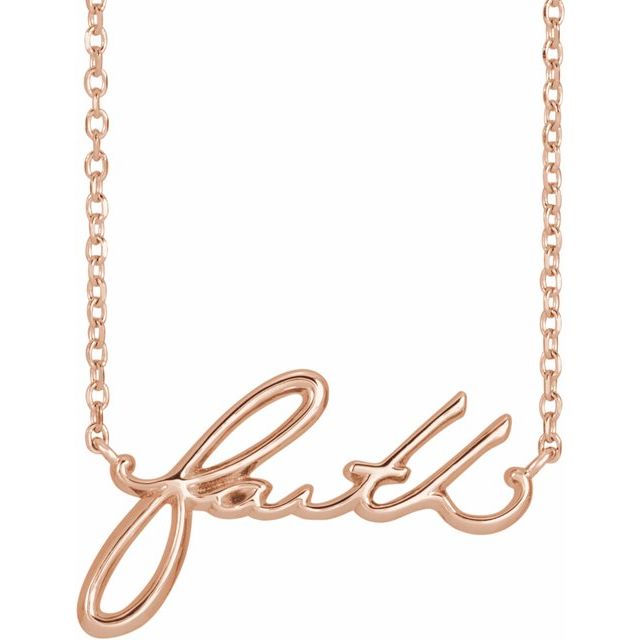 14K Faith 18" Necklace - Balacia