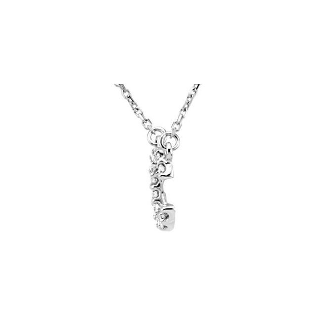 14K Initial C 1/8 CTW Diamond 16&quot; Necklace - Balacia