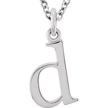 14K Lowercase Initial d 16" Necklace - Balacia