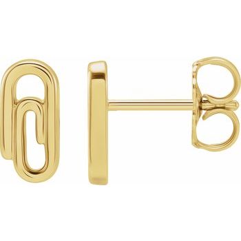 14K Paperclip Earrings - Balacia