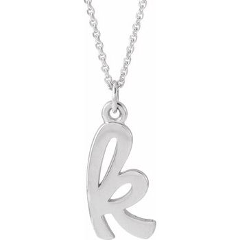 14K Petite Initial K 16&quot; Necklace - Balacia